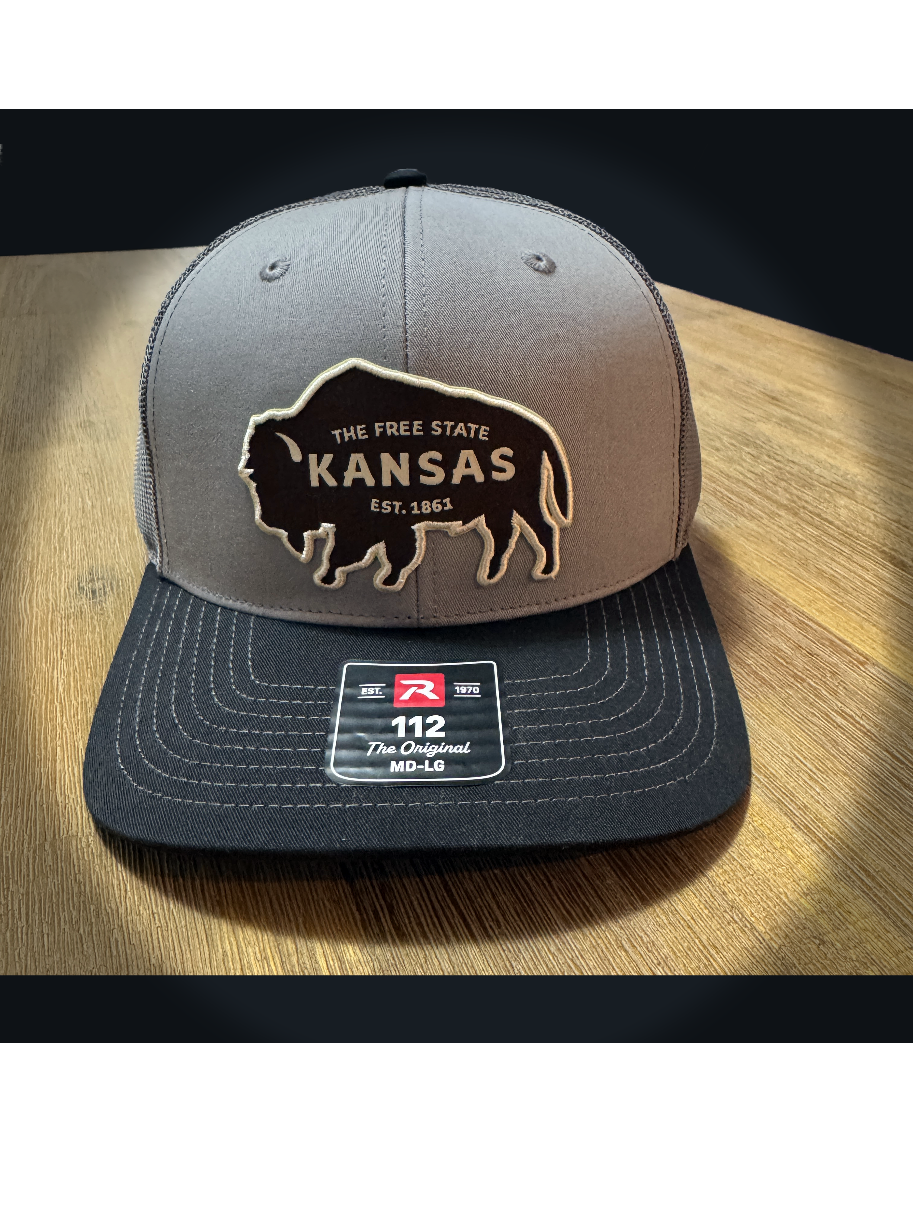 Free State Buffalo Trucker Hat - 112 Tri Grey/Charcoal/Black