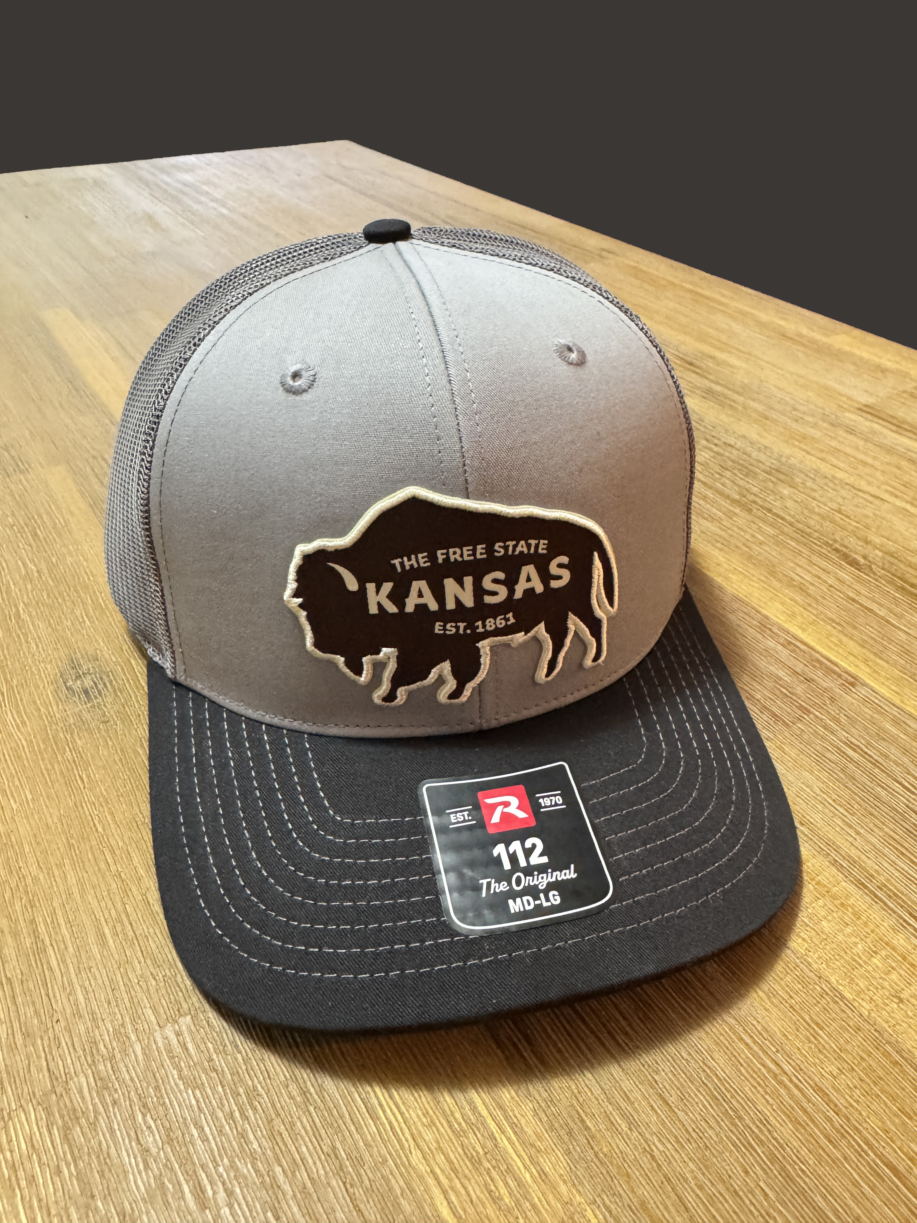 Free State Buffalo Trucker Hat - 112 Tri Grey/Charcoal/Black
