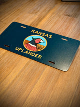 The Kansas Uplander Front License Plate