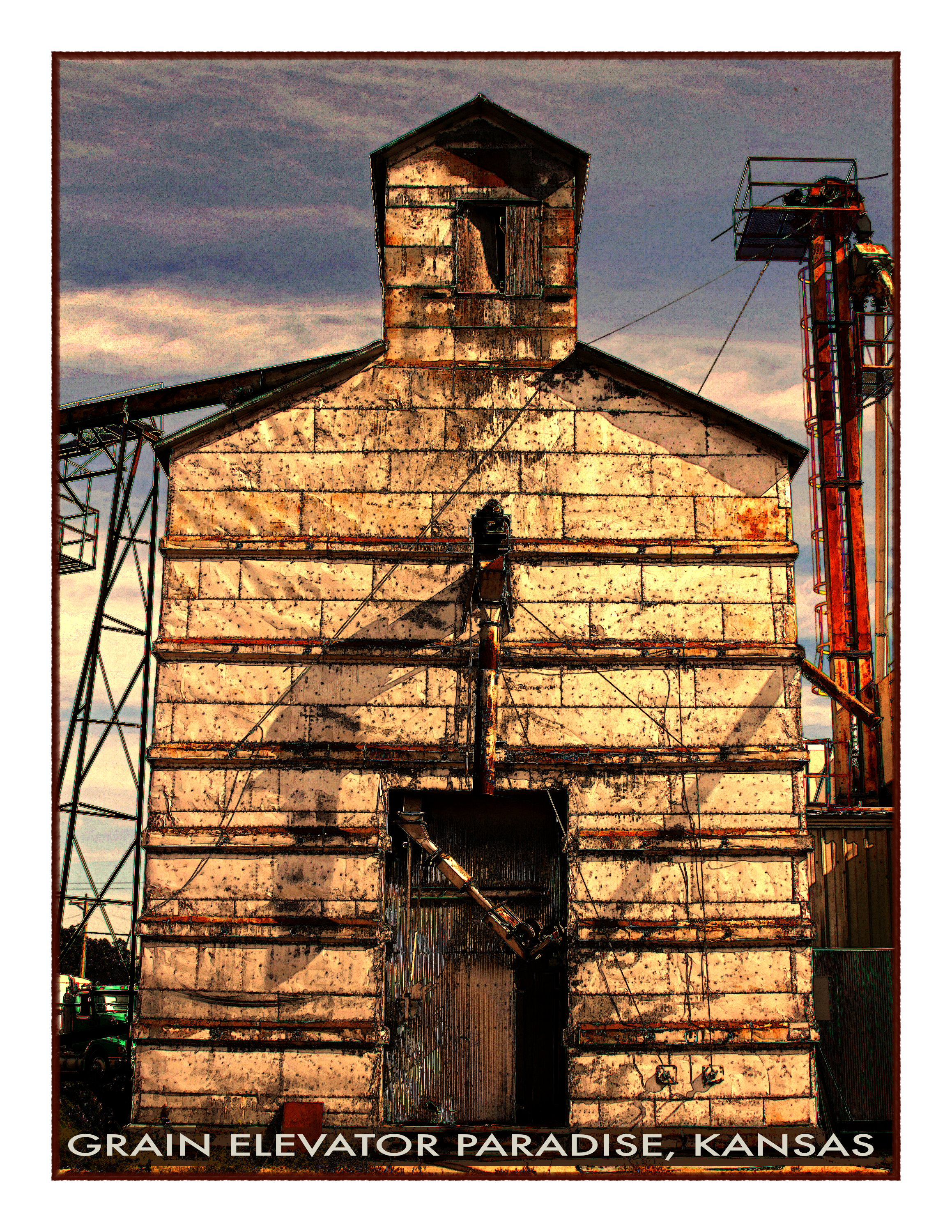 Paradise Grain Elevator Photographic Art Print
