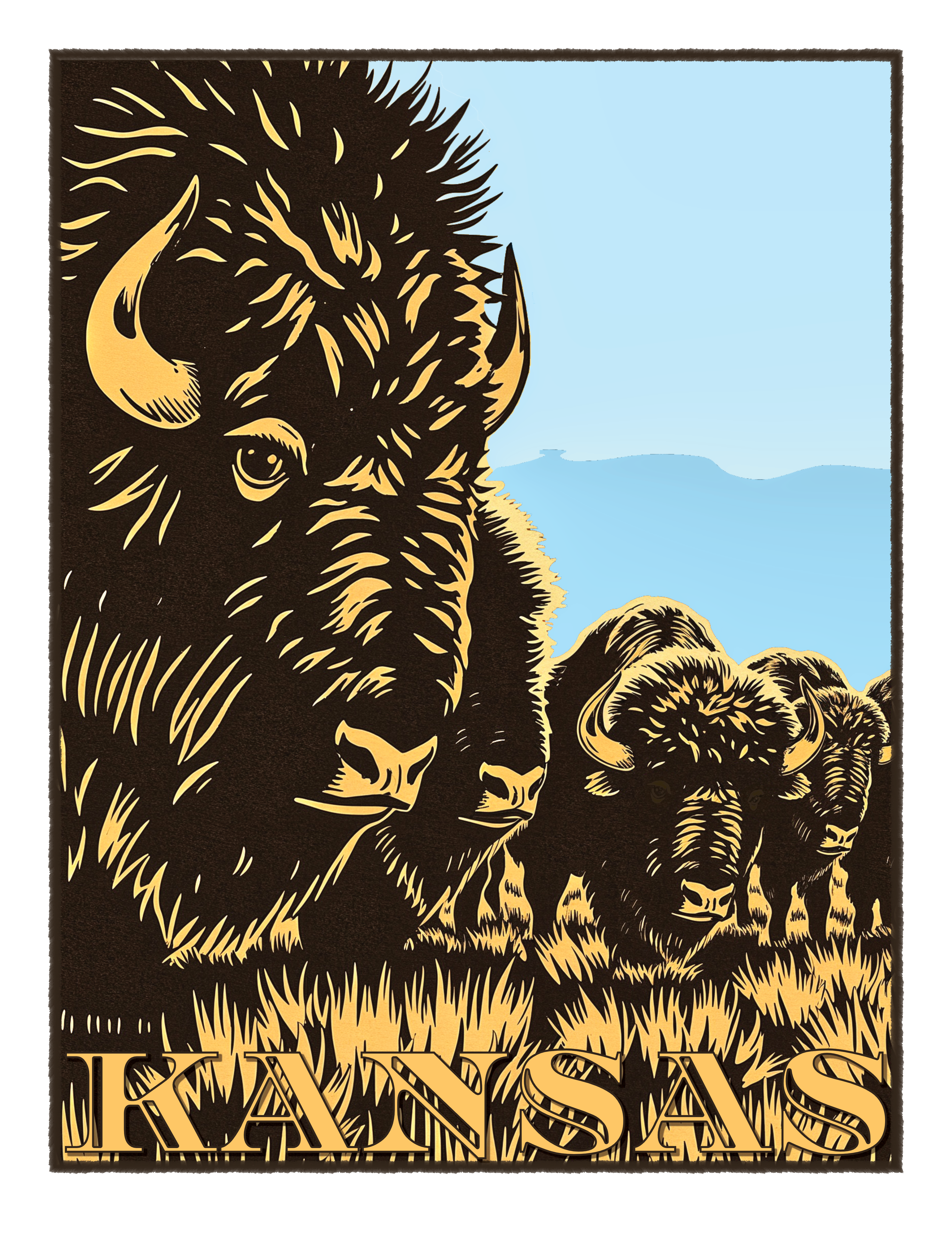 The Herd Buffalo Art Print