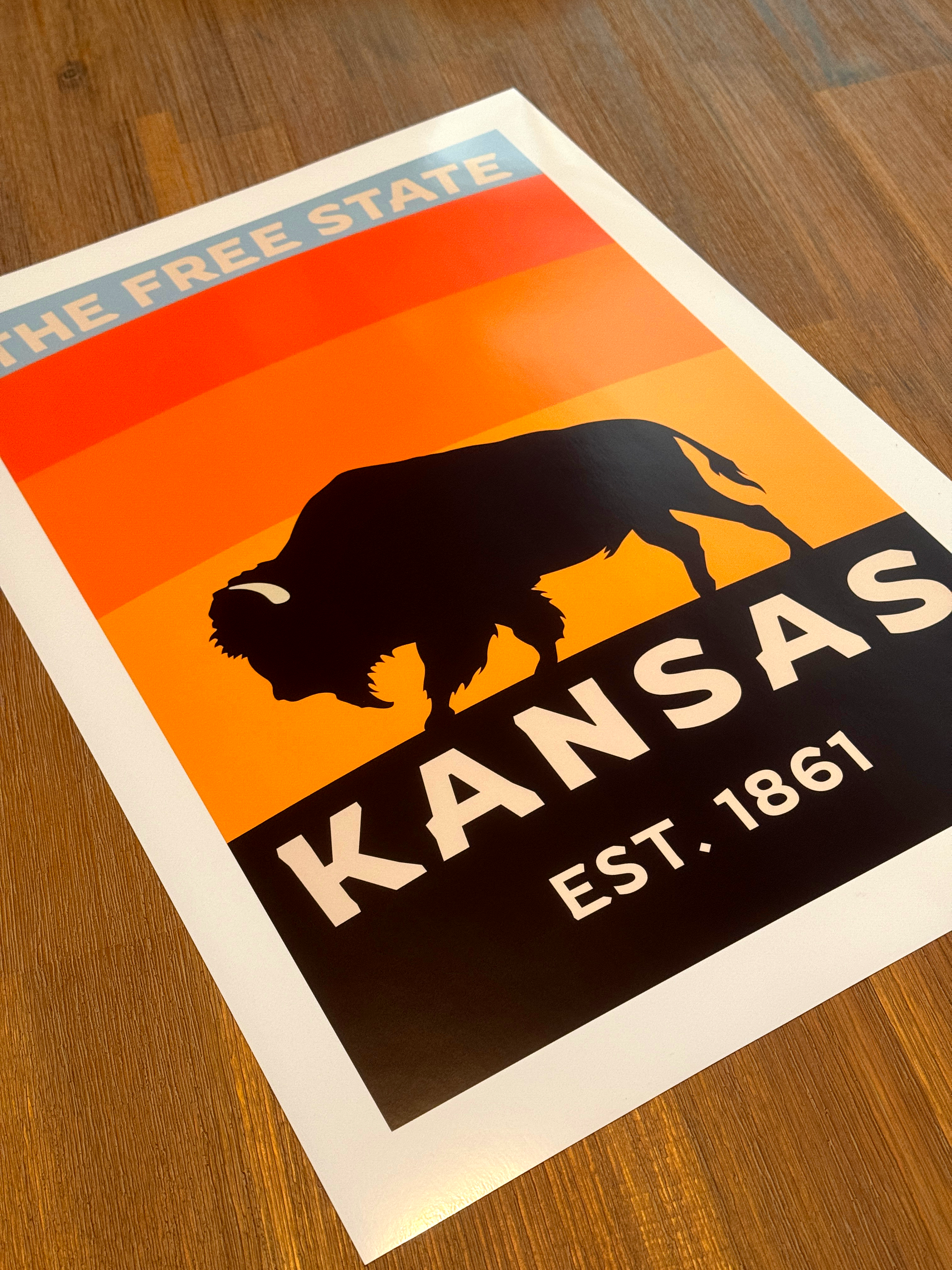Kansas 'Free State' Buffalo Art Print