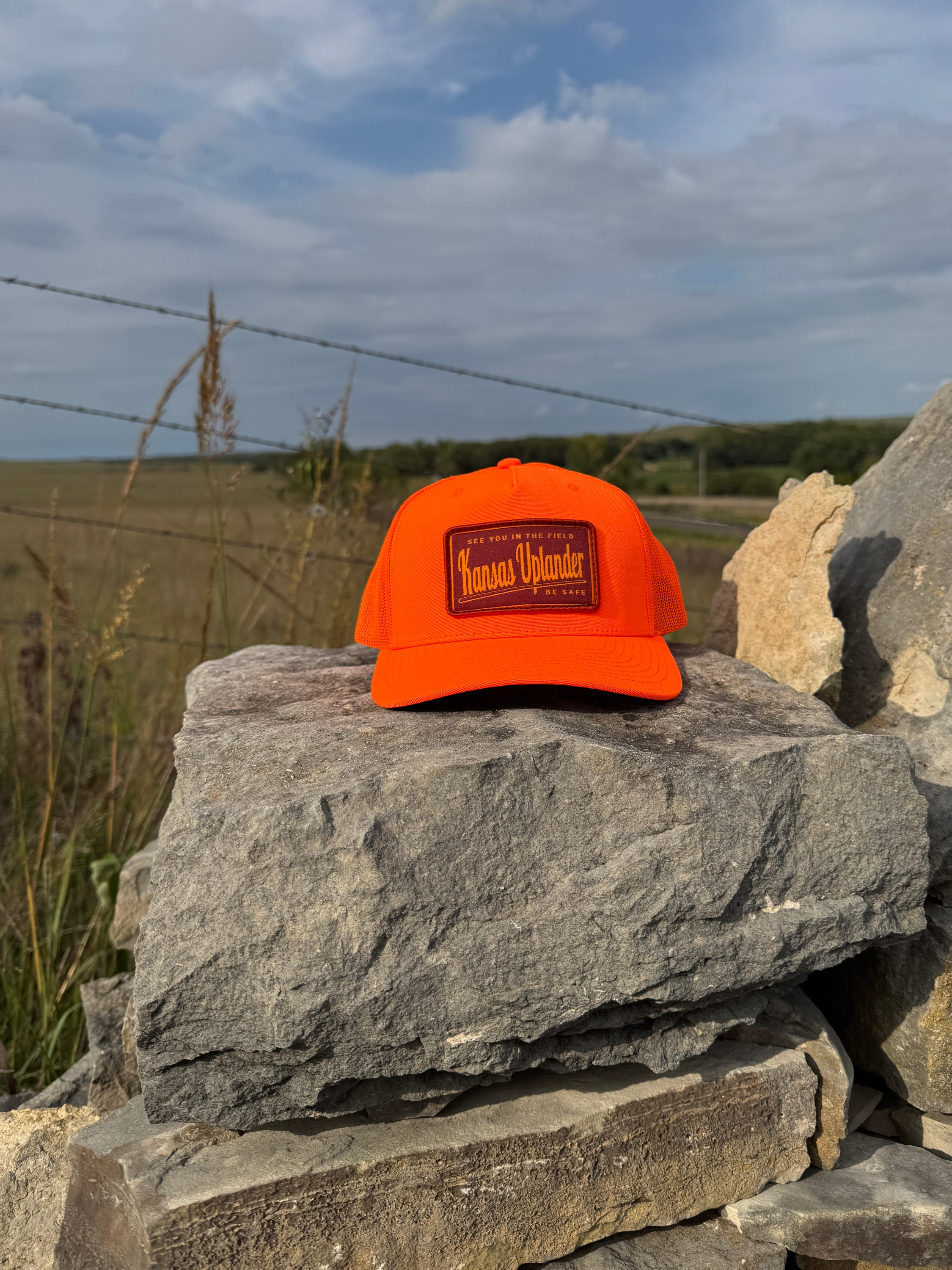 Blaze Orange Kansas Uplander Trucker