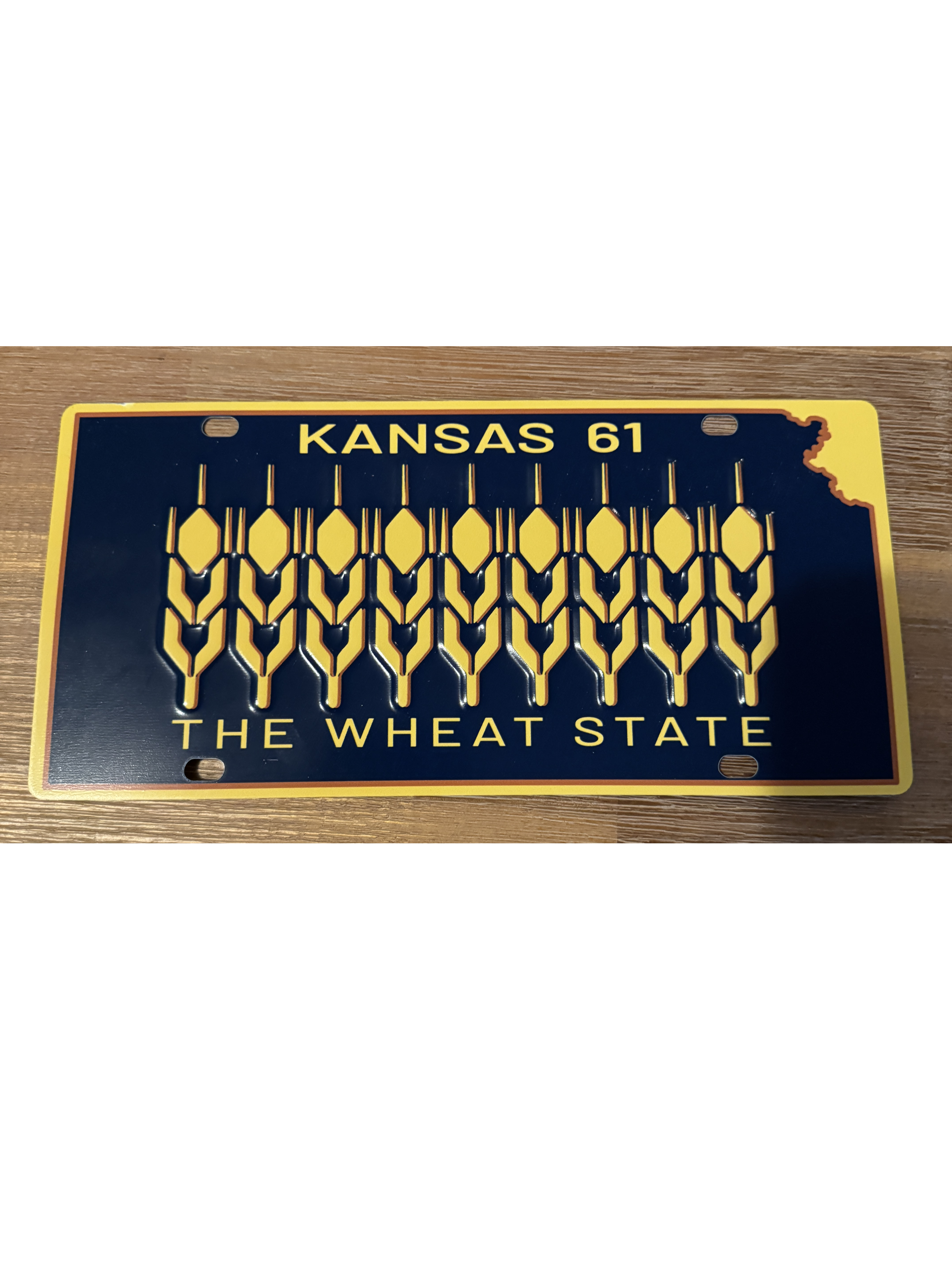 The Wheat State Front License Plate