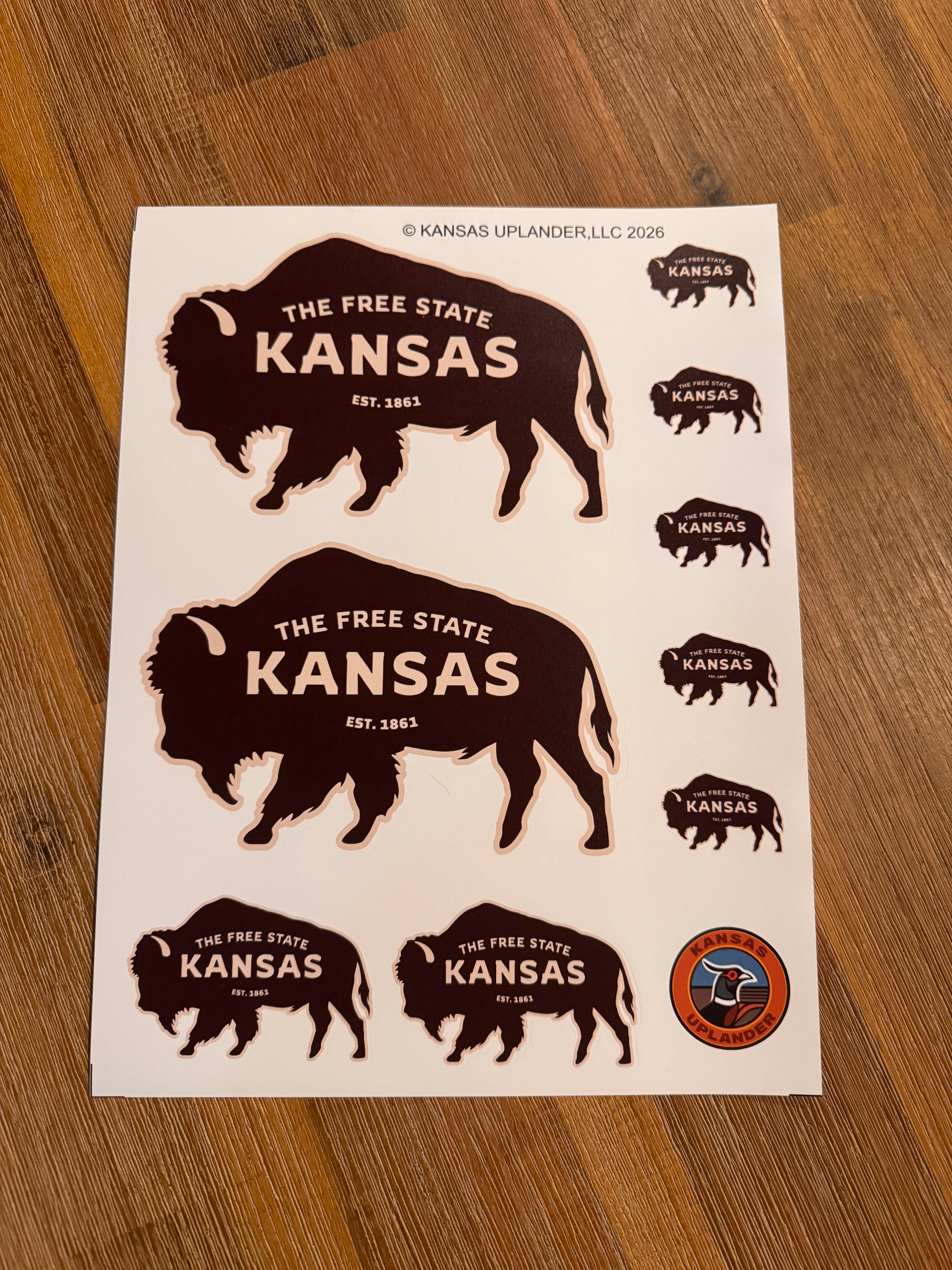 Free State Buffalo Sticker Sheet