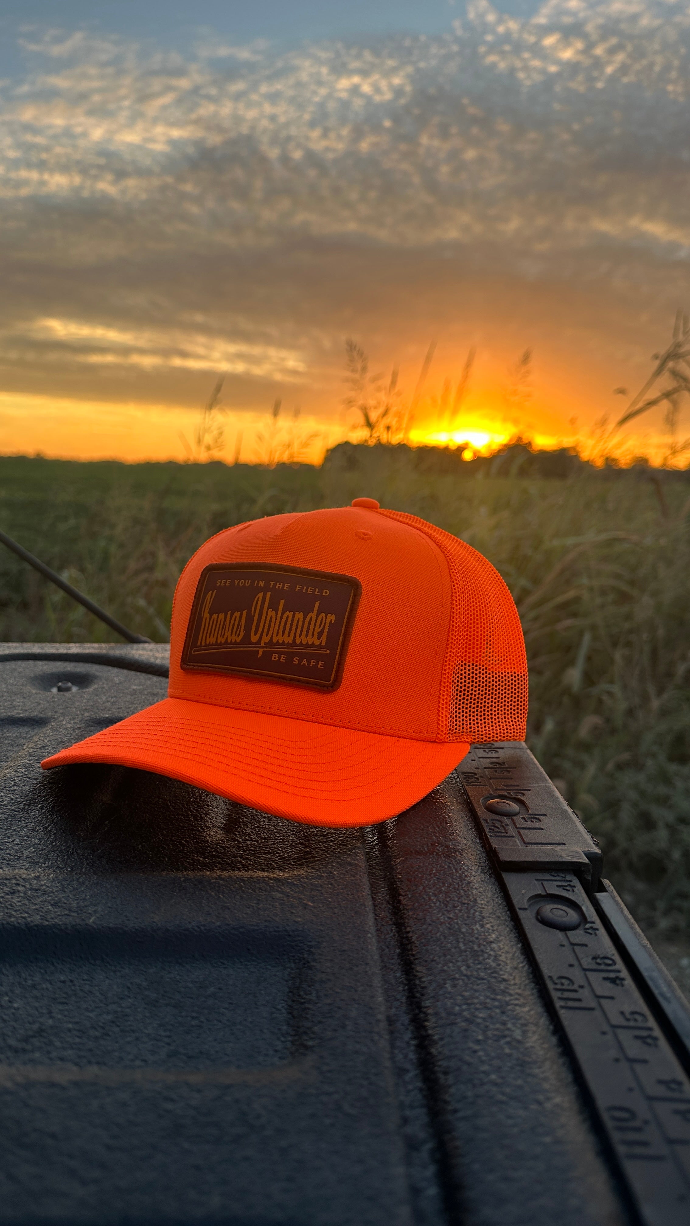 Blaze Orange Kansas Uplander Trucker