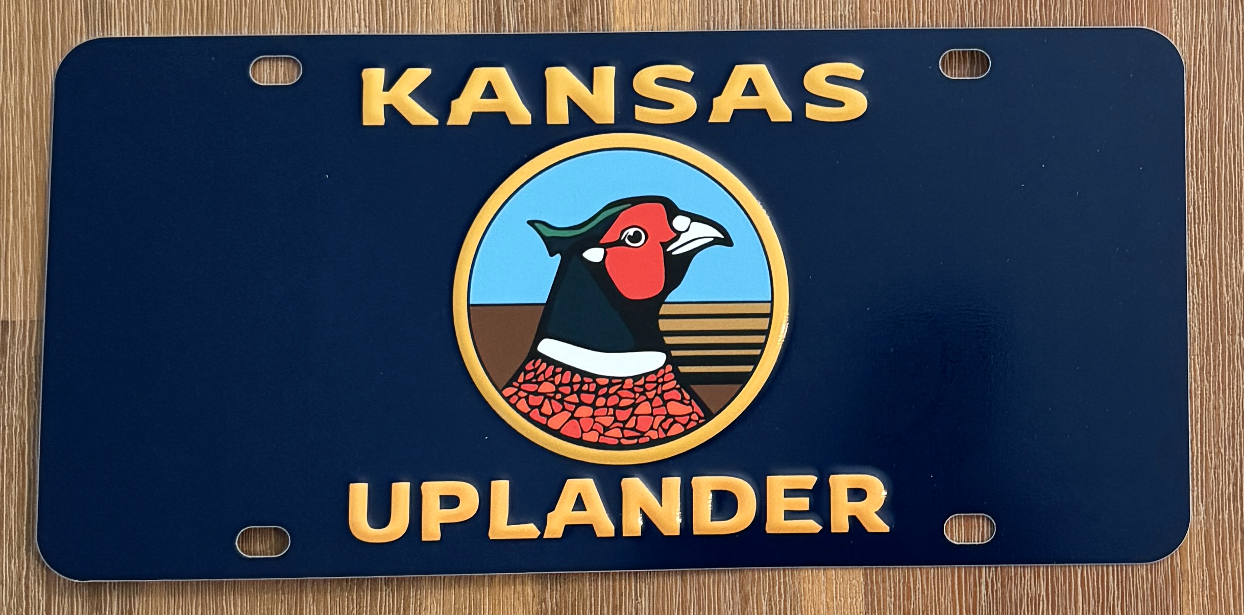 The Kansas Uplander Front License Plate