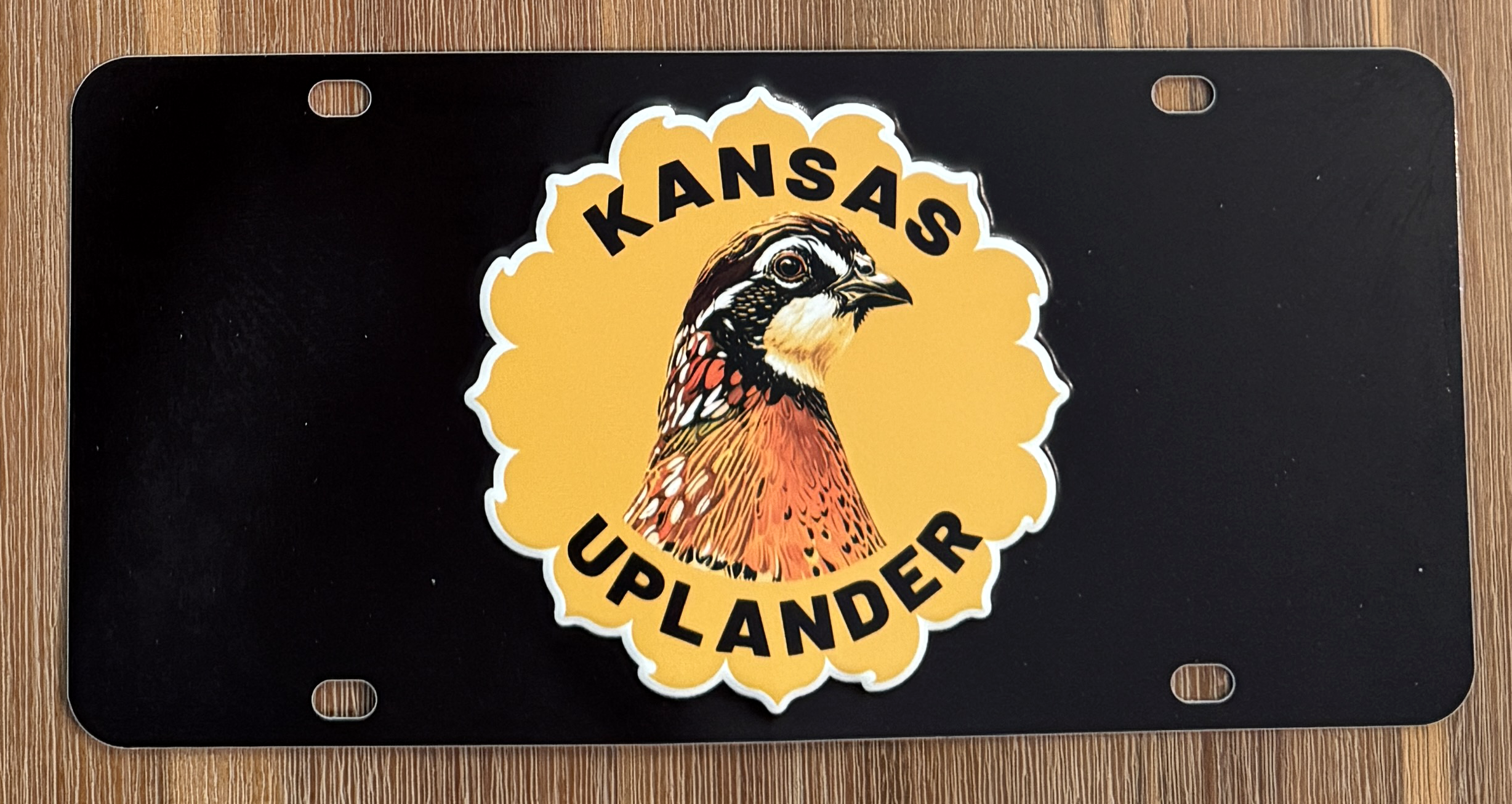 Sunflower Quail License Plate