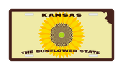 The Sunflower State Front License Plate