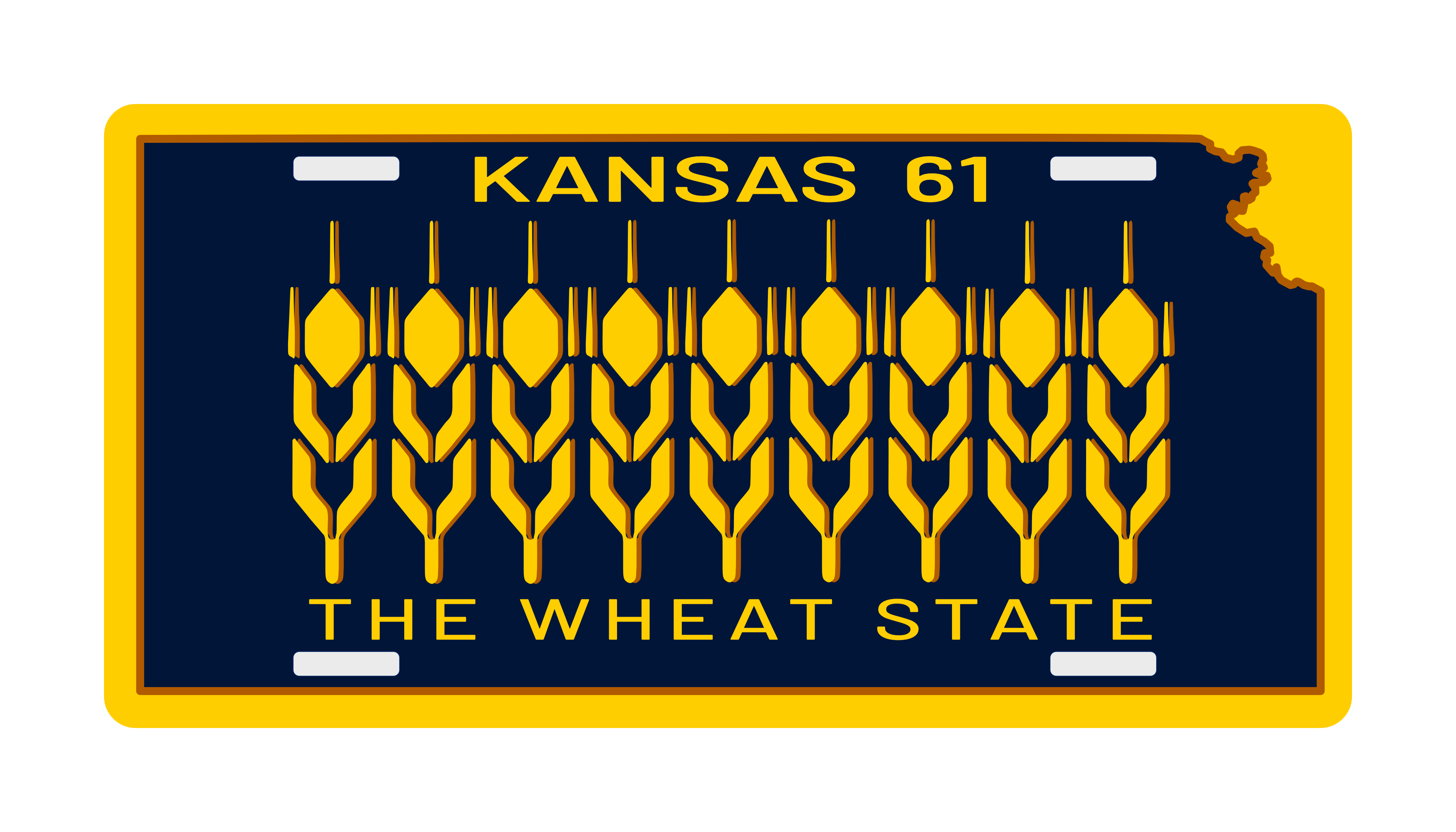 The Wheat State Front License Plate