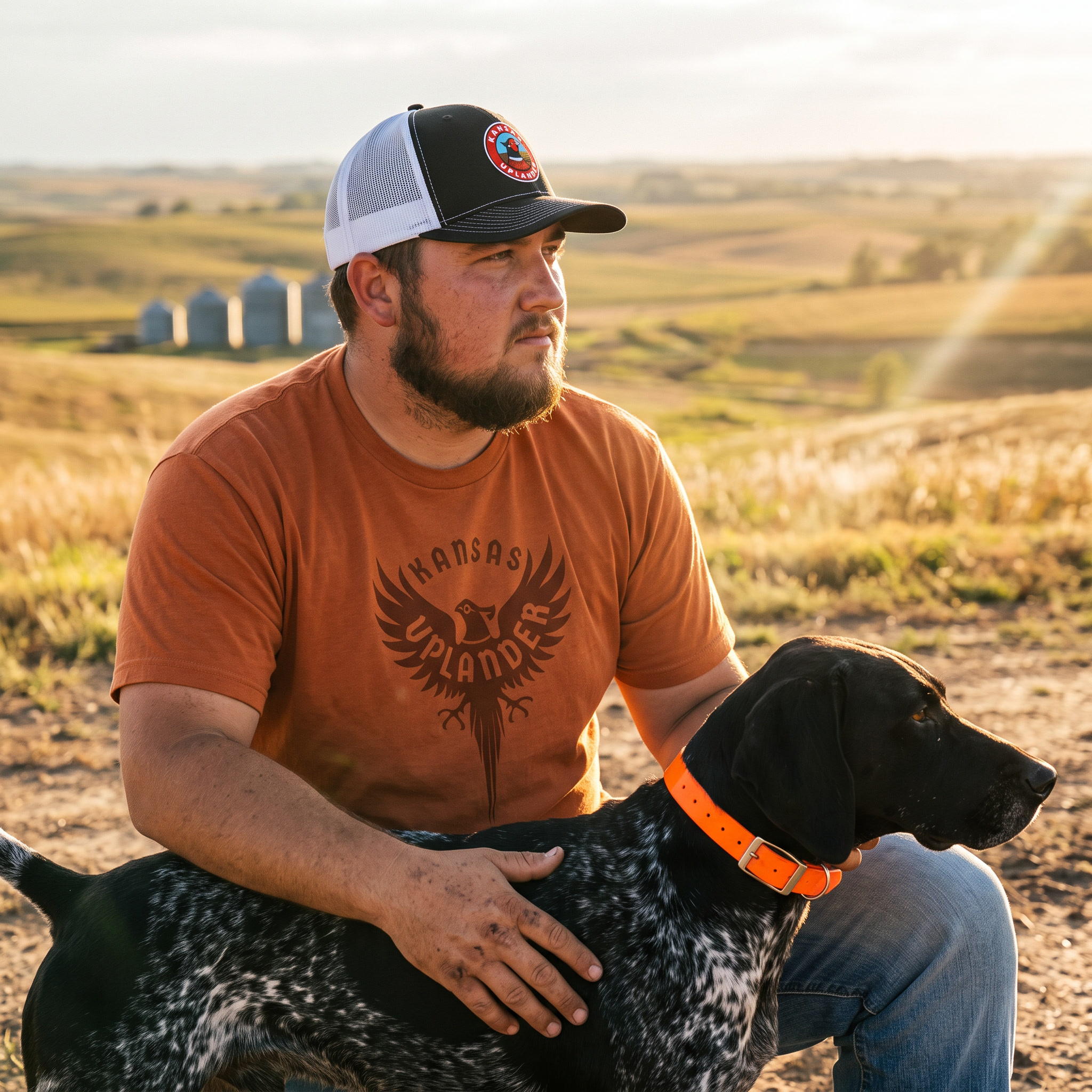 The Rooster in burnt orange